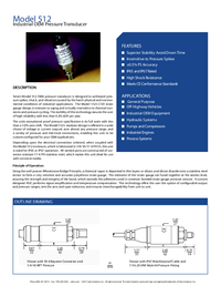 Thumbnail of document Data Sheet - 512 Industrial OEM Pressure Transducer
